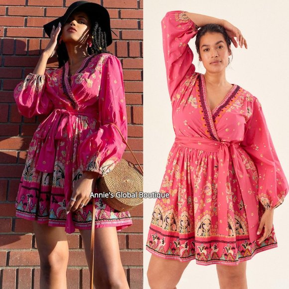 RARE NWT ANTHROPOLOGIE Raquel Floral Embroidered Beaded Mini Dress. Size 3X - Picture 16 of 16